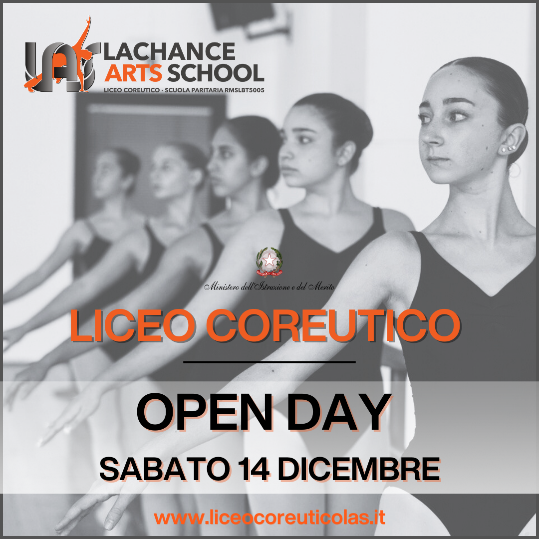 Open Day al Liceo Coreutico LACHANCE ARTS SCHOOL